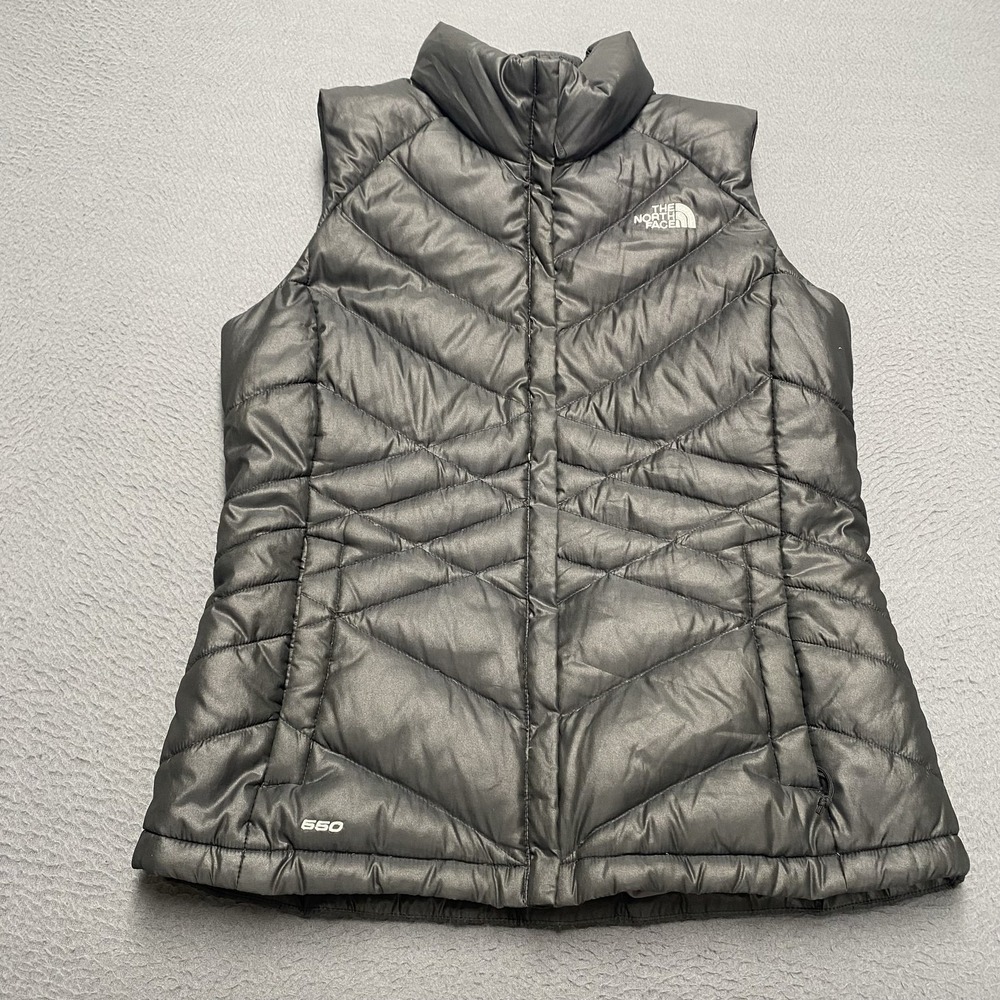 The North Face Vest Womens Medium Black 550 Down Puffer Insulated Lined